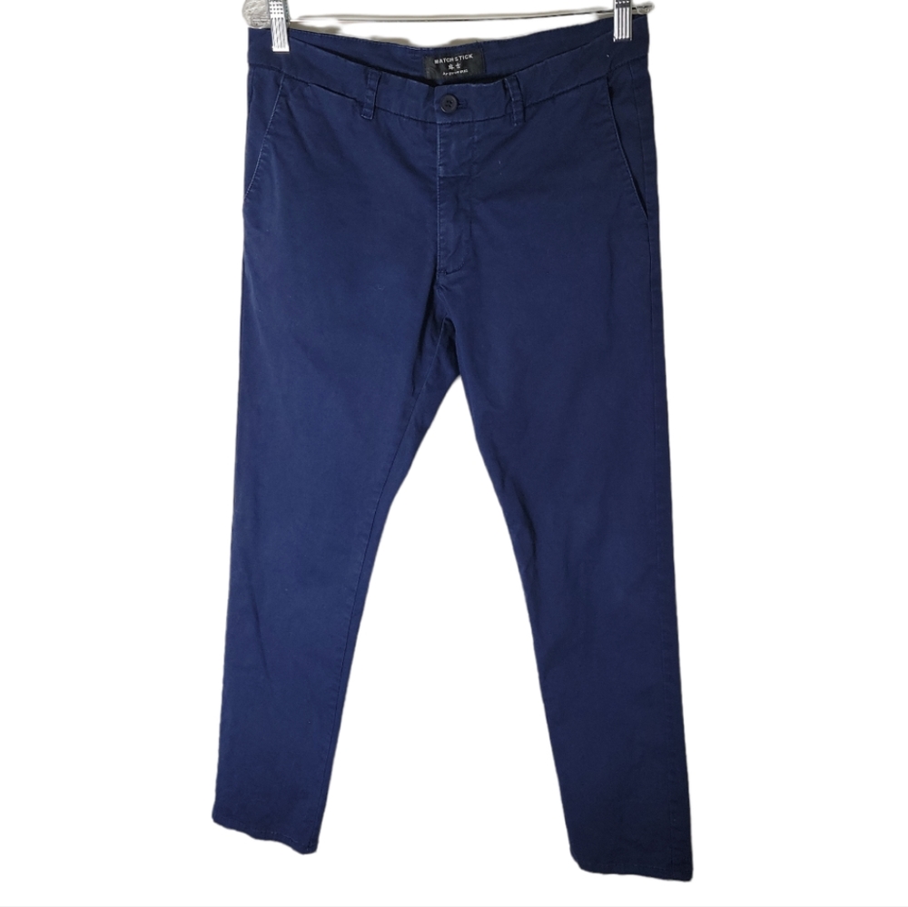 Matchstick Argus men’s size 36 flat front pants navy blue casual stretch